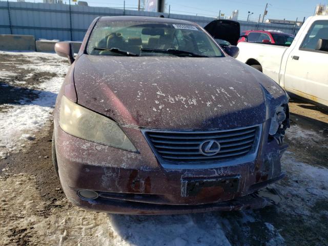 JTHBJ46G972075830 - 2007 LEXUS ES 350 MAROON photo 5