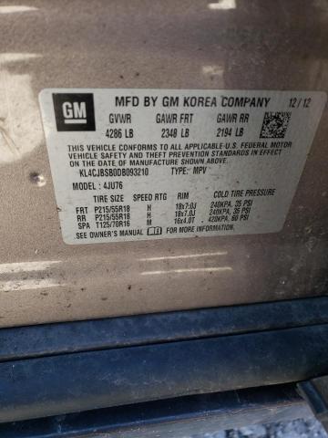 KL4CJBSB0DB093210 - 2013 BUICK ENCORE CONVENIENCE 棕色 照片 13