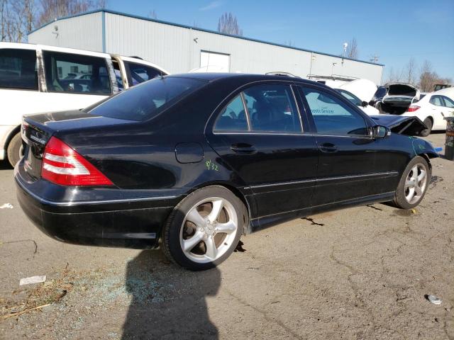 WDBRF40J15F669712 - 2005 MERCEDES-BENZ C 230K SPORT SEDAN BLACK photo 3