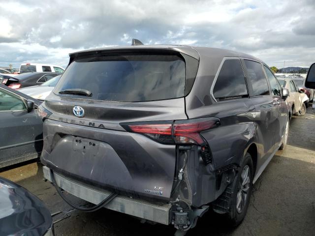 5TDKRKEC3MS027354 - 2021 TOYOTA SIENNA LE GRAY photo 3