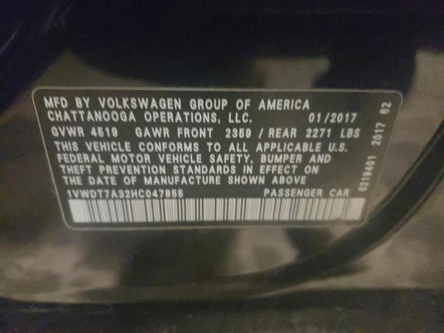 1VWDT7A32HC047855 - 2017 VOLKSWAGEN PASSAT R-LINE Qara foto 12