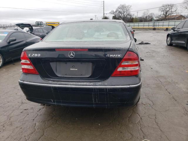 WDBRF92H77F925359 - 2007 MERCEDES-BENZ C 280 4MATIC BLACK photo 6