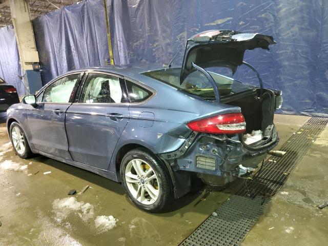 3FA6P0H72JR276694 - 2018 FORD FUSION SE BLUE photo 2