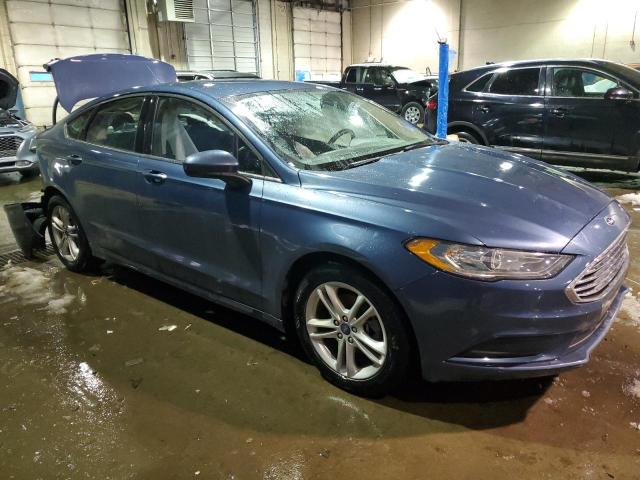 3FA6P0H72JR276694 - 2018 FORD FUSION SE BLUE photo 4