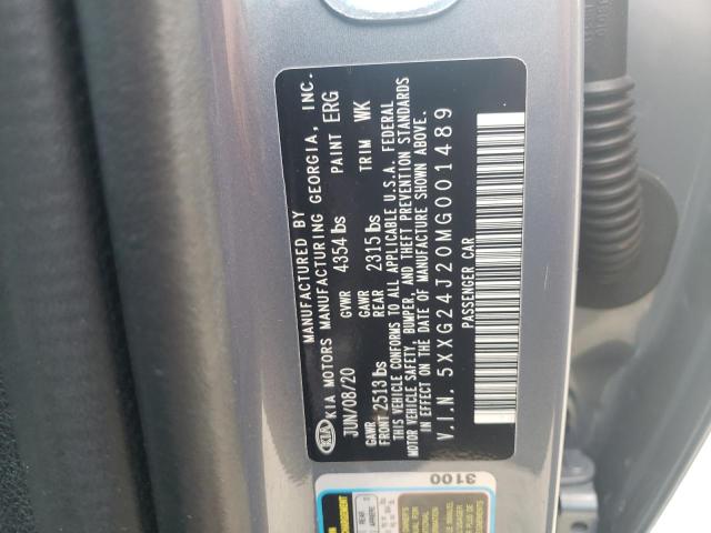 5XXG24J20MG001489 - 2021 KIA K5 LX SILVER photo 12