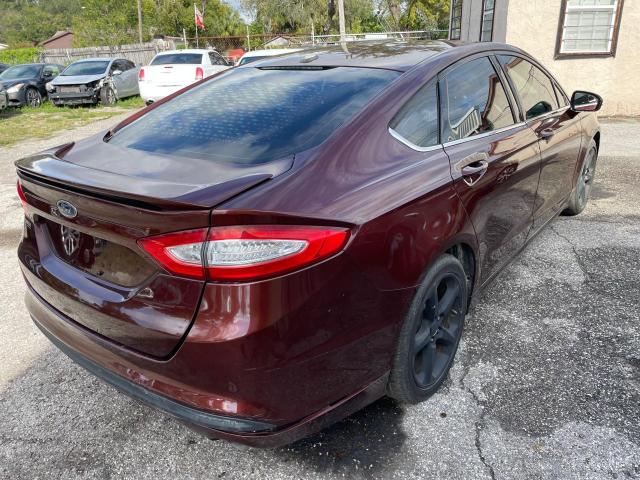 3FA6P0HD3GR390217 - 2016 FORD FUSION SE RED photo 4