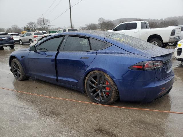 5YJSA1E64PF517130 - 2023 TESLA MODEL S ლურჯი ფოტო 2