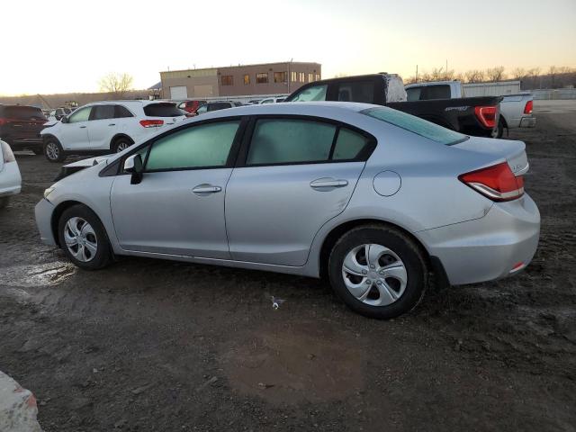 19XFB2F55DE093713 - 2013 HONDA CIVIC LX SILVER photo 2