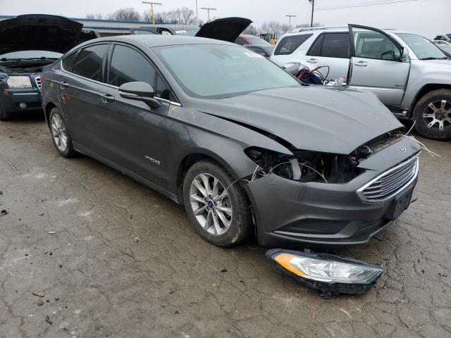 3FA6P0LU1HR287046 - 2017 FORD FUSION SE HYBRID GRAY photo 4