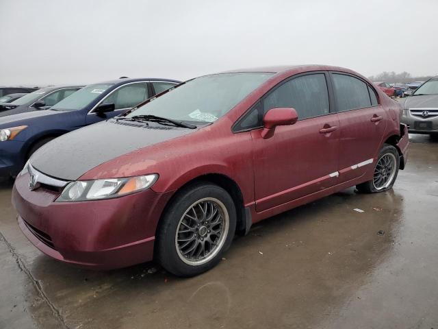 1HGFA15548L084708 - 2008 HONDA CIVIC LX BURGUNDY photo 1