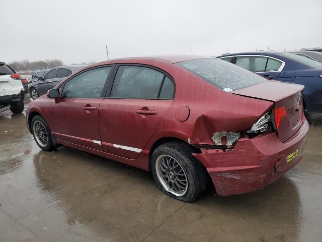 1HGFA15548L084708 - 2008 HONDA CIVIC LX BURGUNDY photo 2