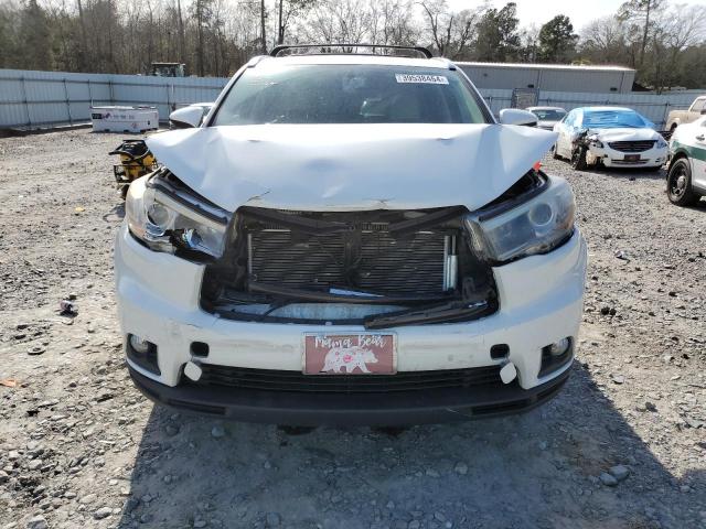 5TDJKRFH1ES010640 - 2014 TOYOTA HIGHLANDER XLE WHITE photo 5