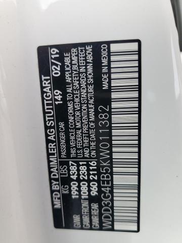 WDD3G4EB5KW011382 - 2019 MERCEDES-BENZ A 220 WHITE photo 13