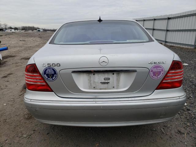 WDBNG84J03A316028 - 2003 MERCEDES-BENZ S 500 4MATIC SILVER photo 6