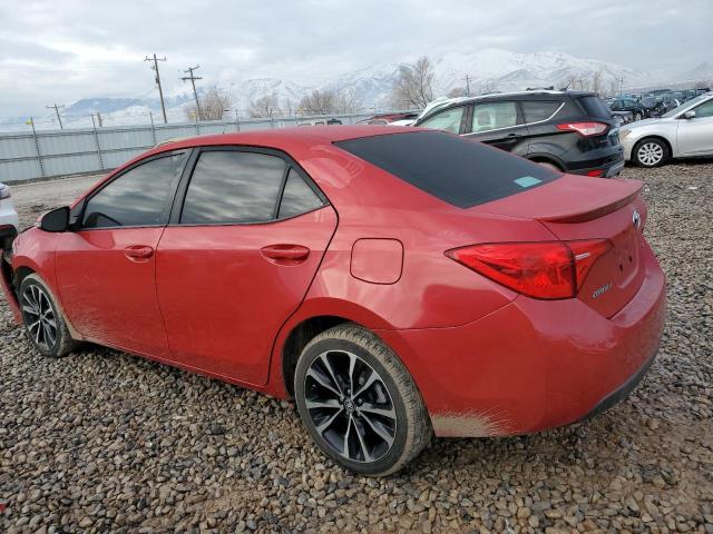 2T1BURHE5JC013366 - 2018 TOYOTA COROLLA L RED photo 2