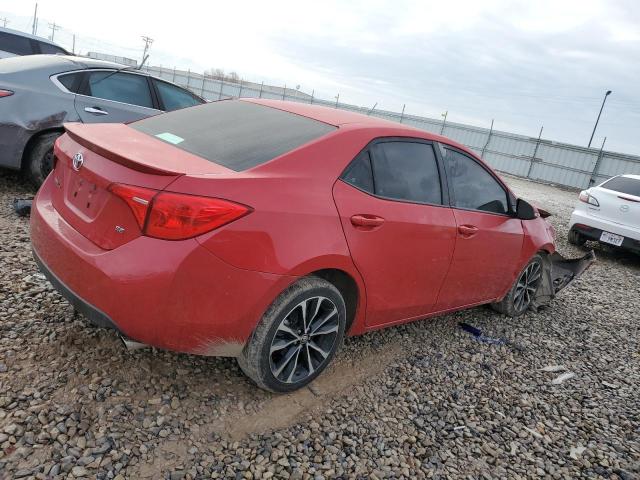 2T1BURHE5JC013366 - 2018 TOYOTA COROLLA L RED photo 3