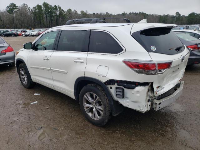 5TDKKRFH0FS053260 - 2015 TOYOTA HIGHLANDER XLE თეთრი ფოტო 2