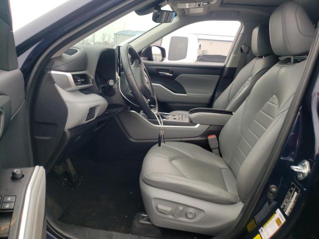 5TDGZRBH4MS080935 - 2021 TOYOTA HIGHLANDER XLE BLUE photo 7