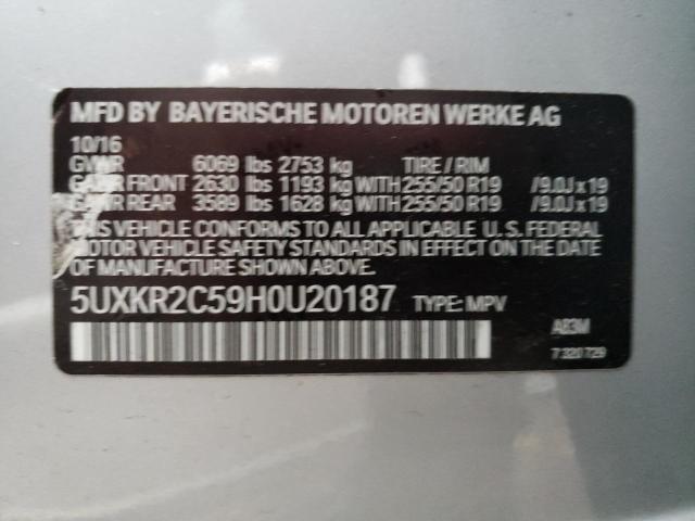 5UXKR2C59H0U20187 - 2017 BMW X5 SDRIVE35I SILVER photo 13