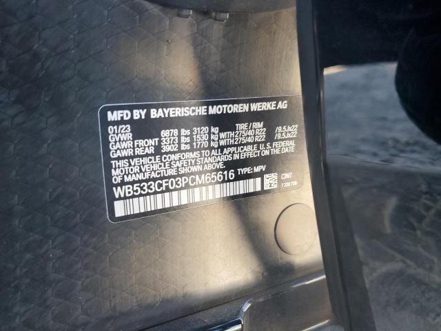 WB533CF03PCM65616 - 2023 BMW IX M60 GRAY photo 14