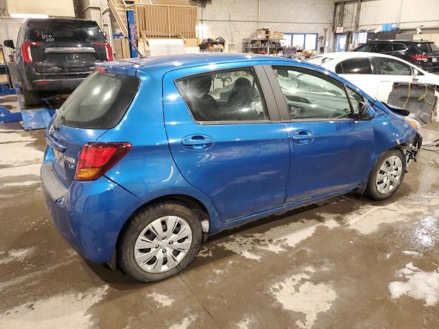 VNKKTUD31FA056017 - 2015 TOYOTA YARIS BLUE photo 3