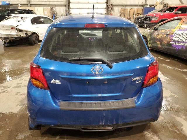 VNKKTUD31FA056017 - 2015 TOYOTA YARIS BLUE photo 6