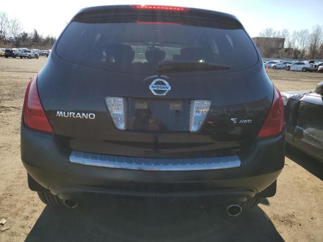 JN8AZ08W77W631164 - 2007 NISSAN MURANO SL BLACK photo 6