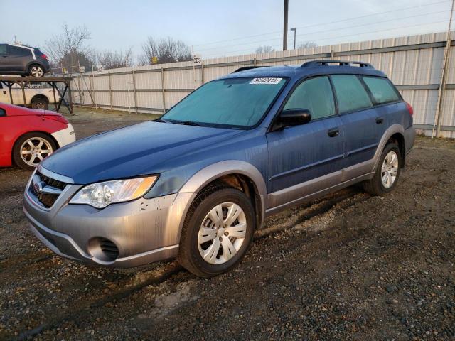 4S4BP60C087347361 - 2008 SUBARU OUTBACK BLUE photo 1