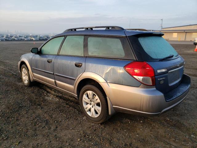 4S4BP60C087347361 - 2008 SUBARU OUTBACK BLUE photo 2