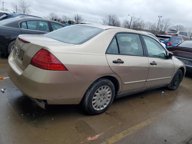 1HGCM56197A032255 - 2007 HONDA ACCORD VALUE TAN photo 3