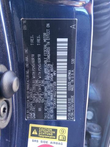 5TDKKRFH6GS177308 - 2016 TOYOTA HIGHLANDER XLE ლურჯი ფოტო 13