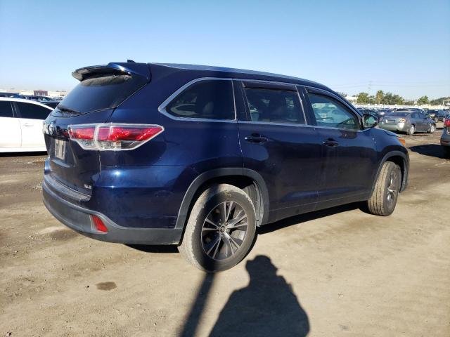 5TDKKRFH6GS177308 - 2016 TOYOTA HIGHLANDER XLE BLUE photo 3