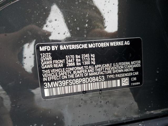 3MW39FS08P8D08453 - 2023 BMW 330XE Մոխրագույն լուսանկար 12