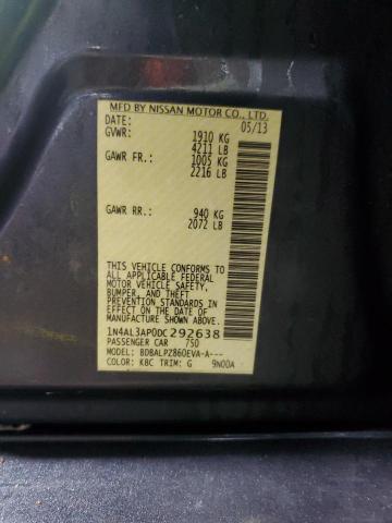 1N4AL3AP0DC292638 - 2013 NISSAN ALTIMA 2.5 GRAY photo 12