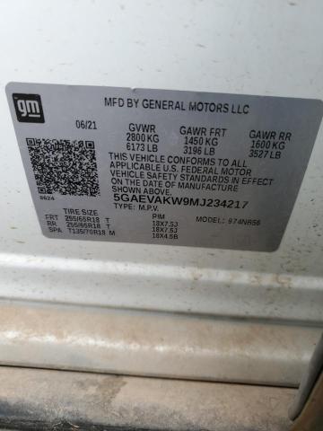 5GAEVAKW9MJ234217 - 2021 BUICK ENCLAVE ESSENCE 白色 照片 13