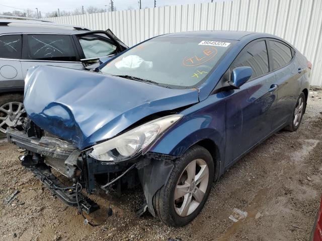 KMHDH4AE6DU941569 - 2013 HYUNDAI ELANTRA GLS BLUE photo 1