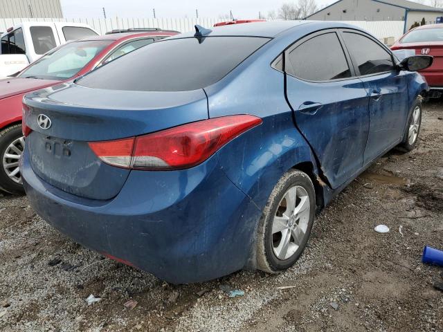 KMHDH4AE6DU941569 - 2013 HYUNDAI ELANTRA GLS BLUE photo 3