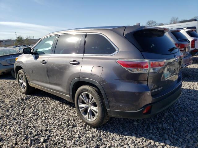 5TDKKRFH3FS106100 - 2015 TOYOTA HIGHLANDER XLE გრაფიტი ფოტო 2