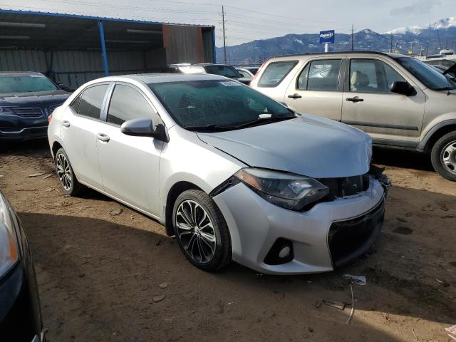 2T1BURHE4FC459144 - 2015 TOYOTA COROLLA L SILVER photo 4