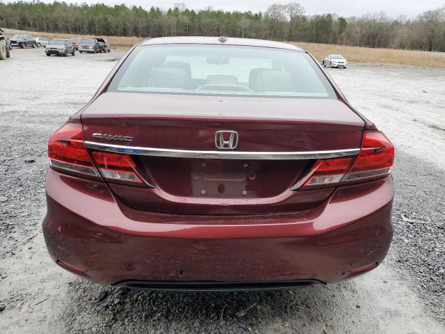 2HGFB2F99DH516219 - 2013 HONDA CIVIC EXL BURGUNDY photo 6