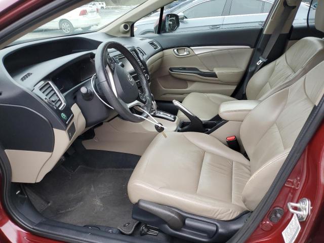 2HGFB2F99DH516219 - 2013 HONDA CIVIC EXL 勃艮第红 照片 7