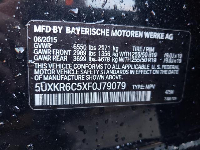 5UXKR6C5XF0J79079 - 2015 BMW X5 XDRIVE50I BLACK photo 14