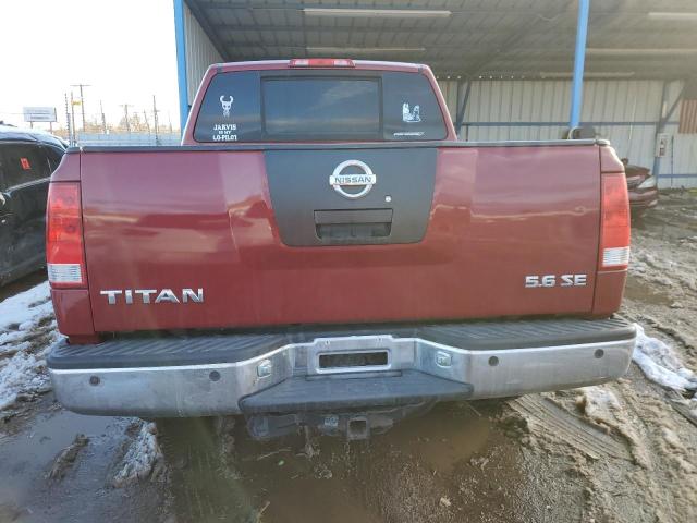 1N6AA07B65N503063 - 2005 NISSAN TITAN XE RED photo 6