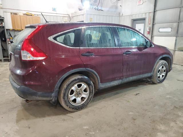 5J6RM4H39EL062207 - 2014 HONDA CR-V LX MAROON photo 3