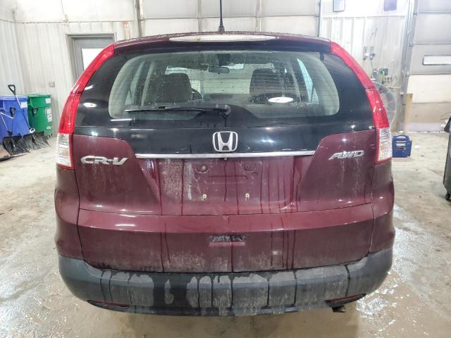 5J6RM4H39EL062207 - 2014 HONDA CR-V LX MAROON photo 6