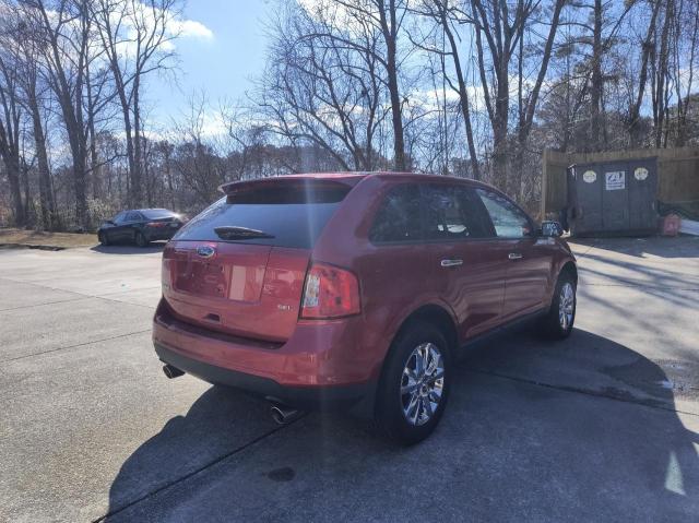 2FMDK3JC7BBB31607 - 2011 FORD EDGE SEL RED photo 4