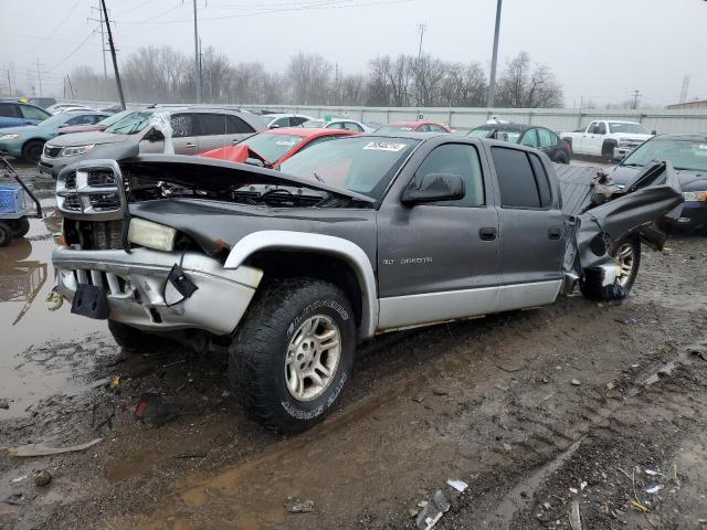 1B7HG48N22S661946 - 2002 DODGE DAKOTA QUAD SLT GRAY photo 1