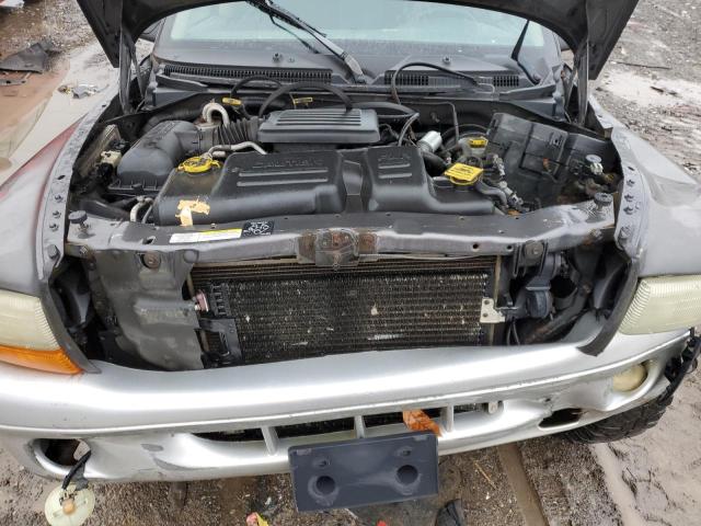 1B7HG48N22S661946 - 2002 DODGE DAKOTA QUAD SLT GRAY photo 11