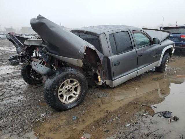 1B7HG48N22S661946 - 2002 DODGE DAKOTA QUAD SLT GRAY photo 3