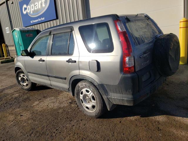 JHLRD78526C041373 - 2006 HONDA CR-V LX GRAY photo 2